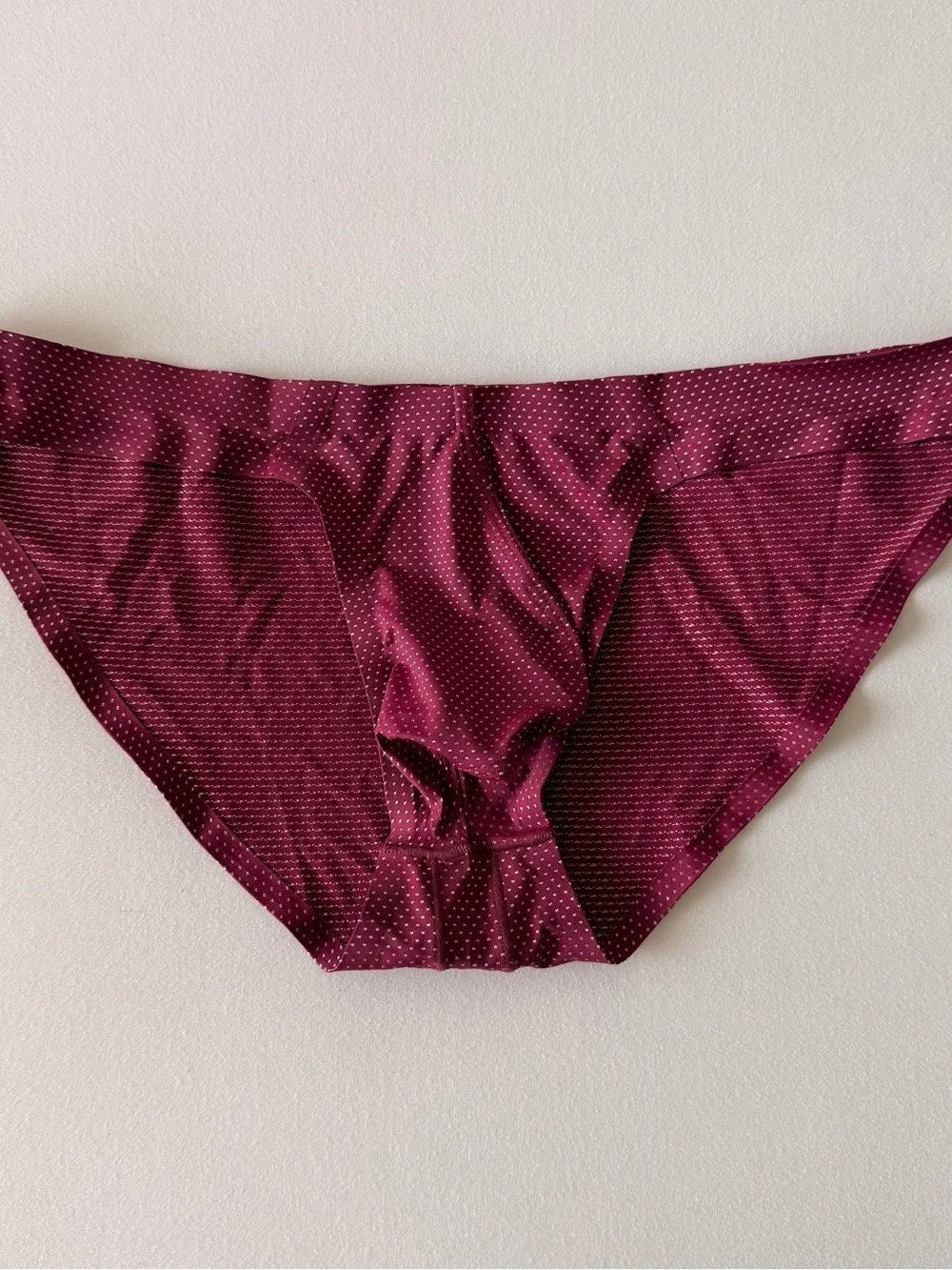 Maroon Polka Dot seamless jj Malibu Briefs